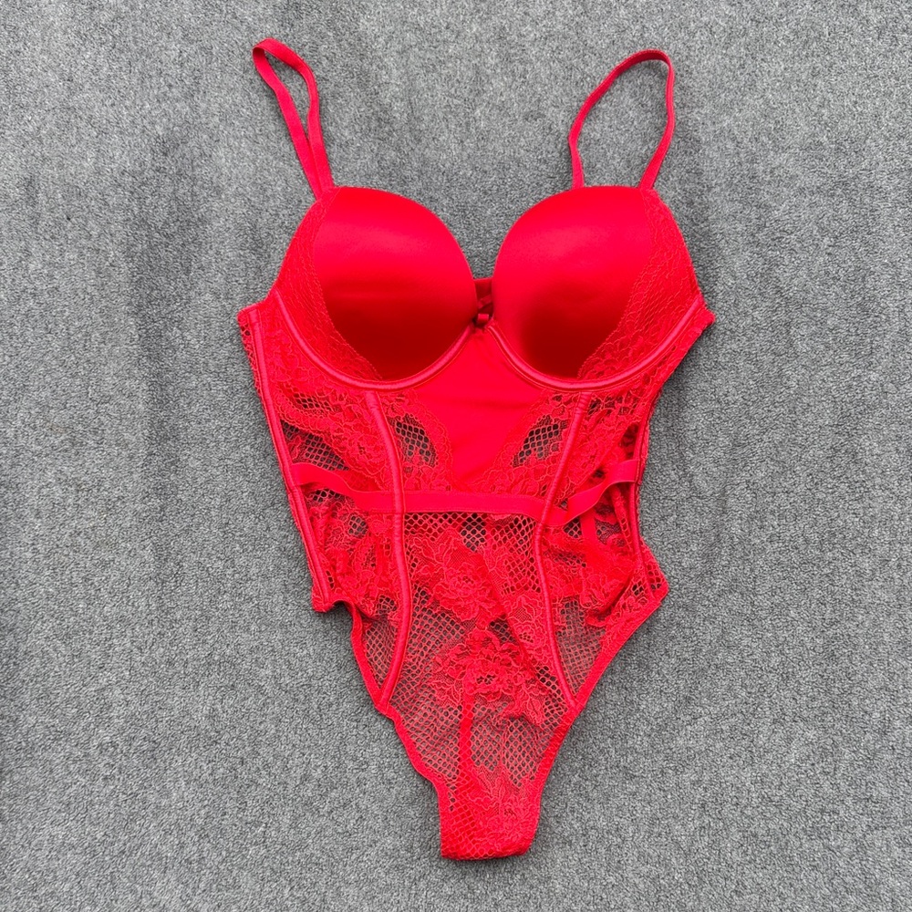 Victoria's Secret Red Lace Bombshell Lingerie